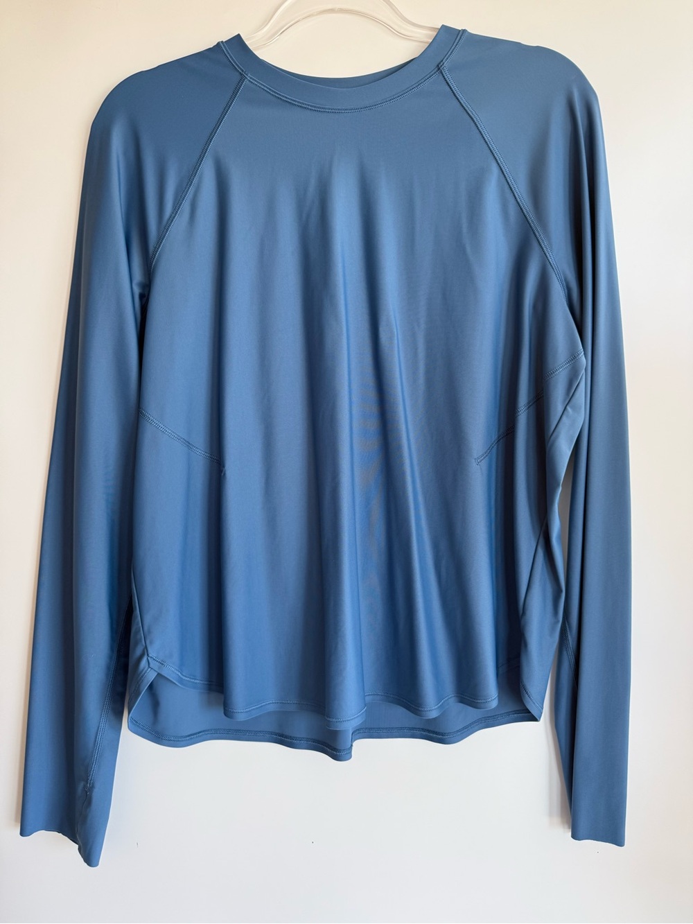 Lululemon Womens Size M Blue Long Sleeve Waterside Rash Guard Swim Shirt UVP